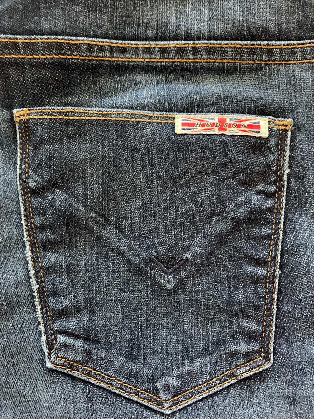 Hudson Jeans Dark Indigo Denim with Contrast Stitching